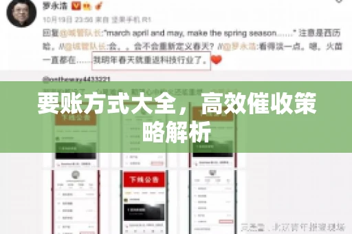 要账方式大全，高效催收策略解析