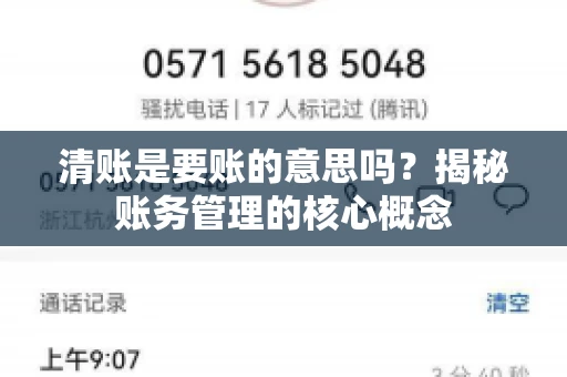 清账是要账的意思吗？揭秘账务管理的核心概念