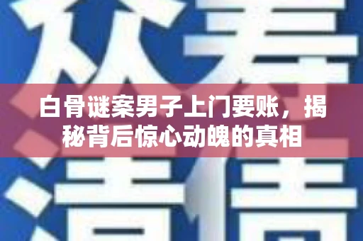 白骨谜案男子上门要账，揭秘背后惊心动魄的真相