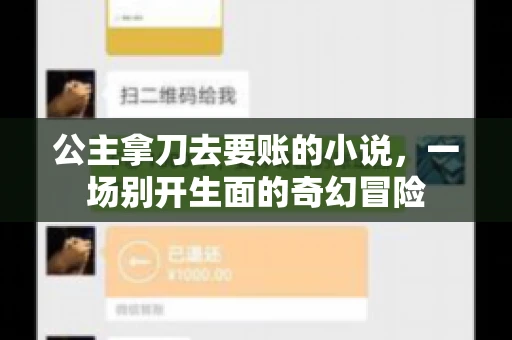 公主拿刀去要账的小说，一场别开生面的奇幻冒险