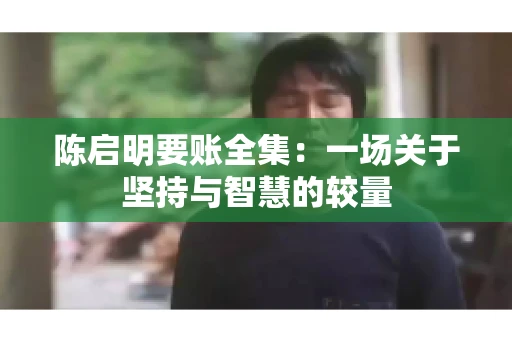 陈启明要账全集：一场关于坚持与智慧的较量