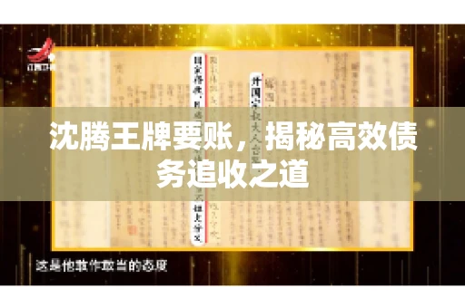 沈腾王牌要账，揭秘高效债务追收之道