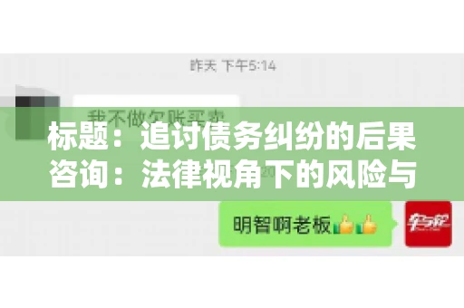 标题：追讨债务纠纷的后果咨询：法律视角下的风险与应对
