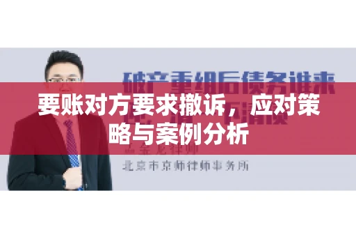 要账对方要求撤诉，应对策略与案例分析